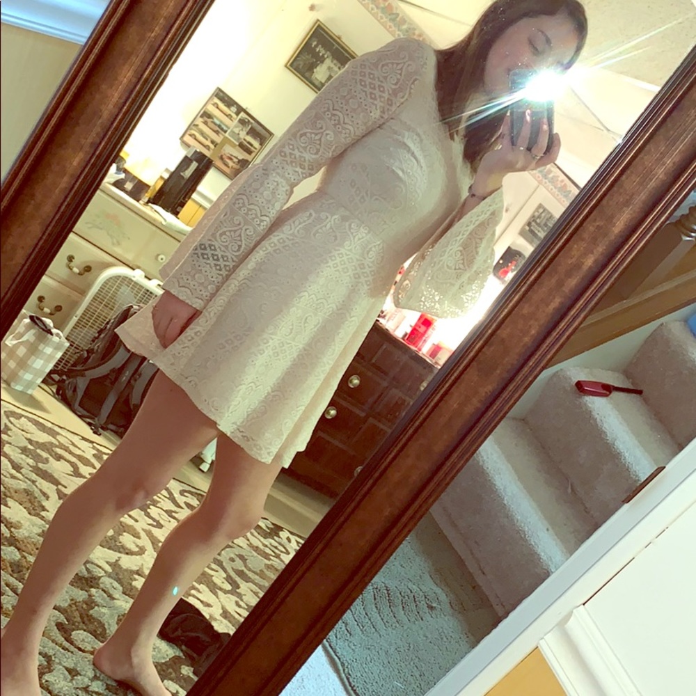 off-white lace dress